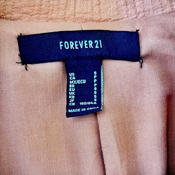 Forever 21 Deep Coral/Light Red Brick Double-Breasted Blazer - Picture 3 of 5